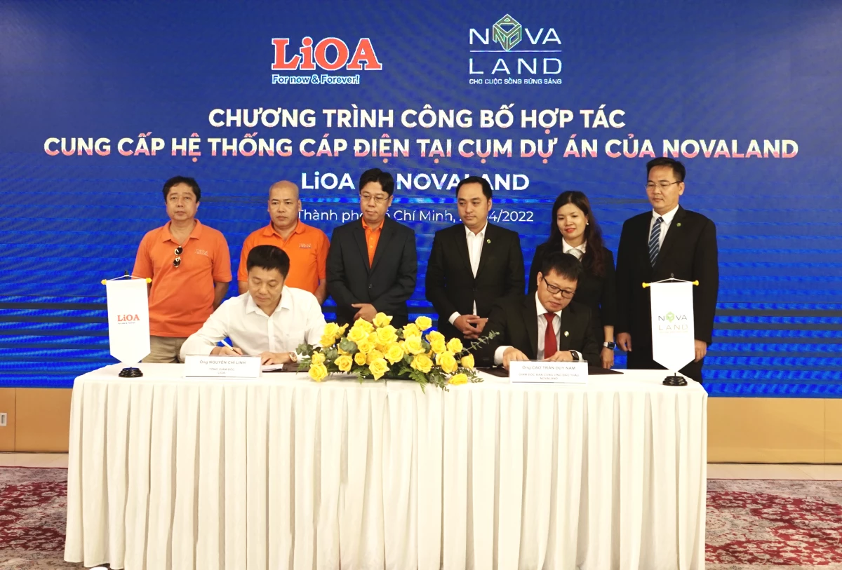 Chương trình công bố hợp tác cung cấp hệ thống cáp điện tại các cụm dự án của Novaland