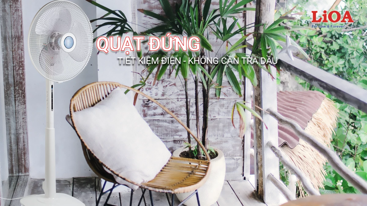 Nguồn gió mát lành từ quạt đứng siêu bền của LiOA