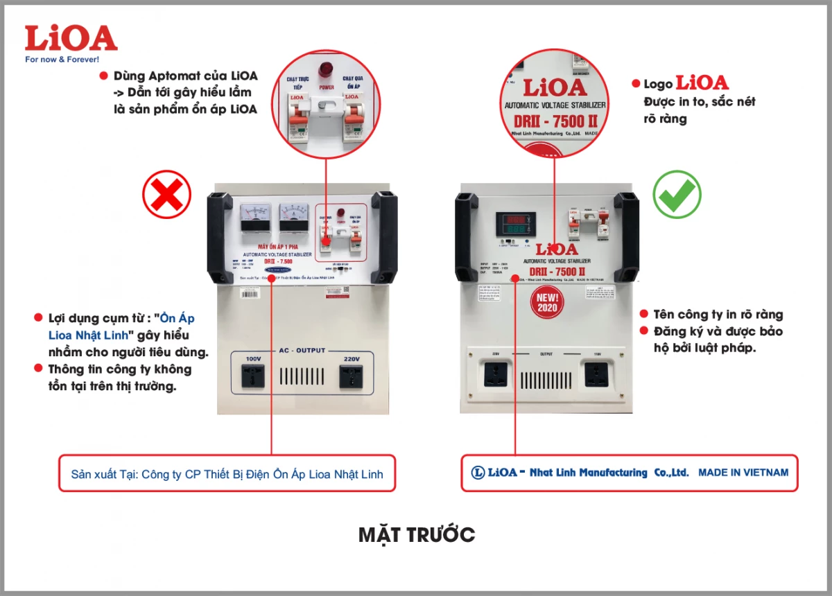 Phân biệt ổn áo LiOA – Hàng thật và hàng giả