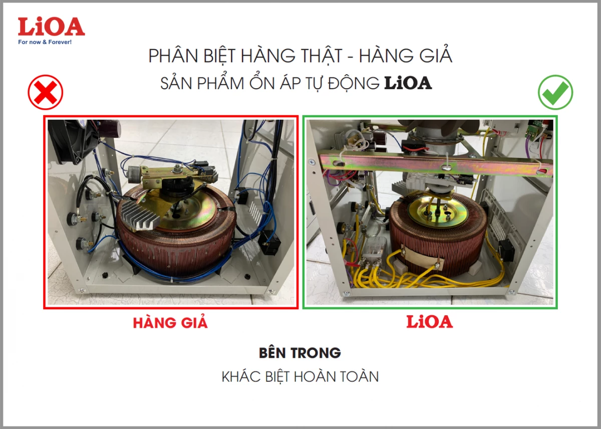 Phân biệt ổn áo LiOA – Hàng thật và hàng giả