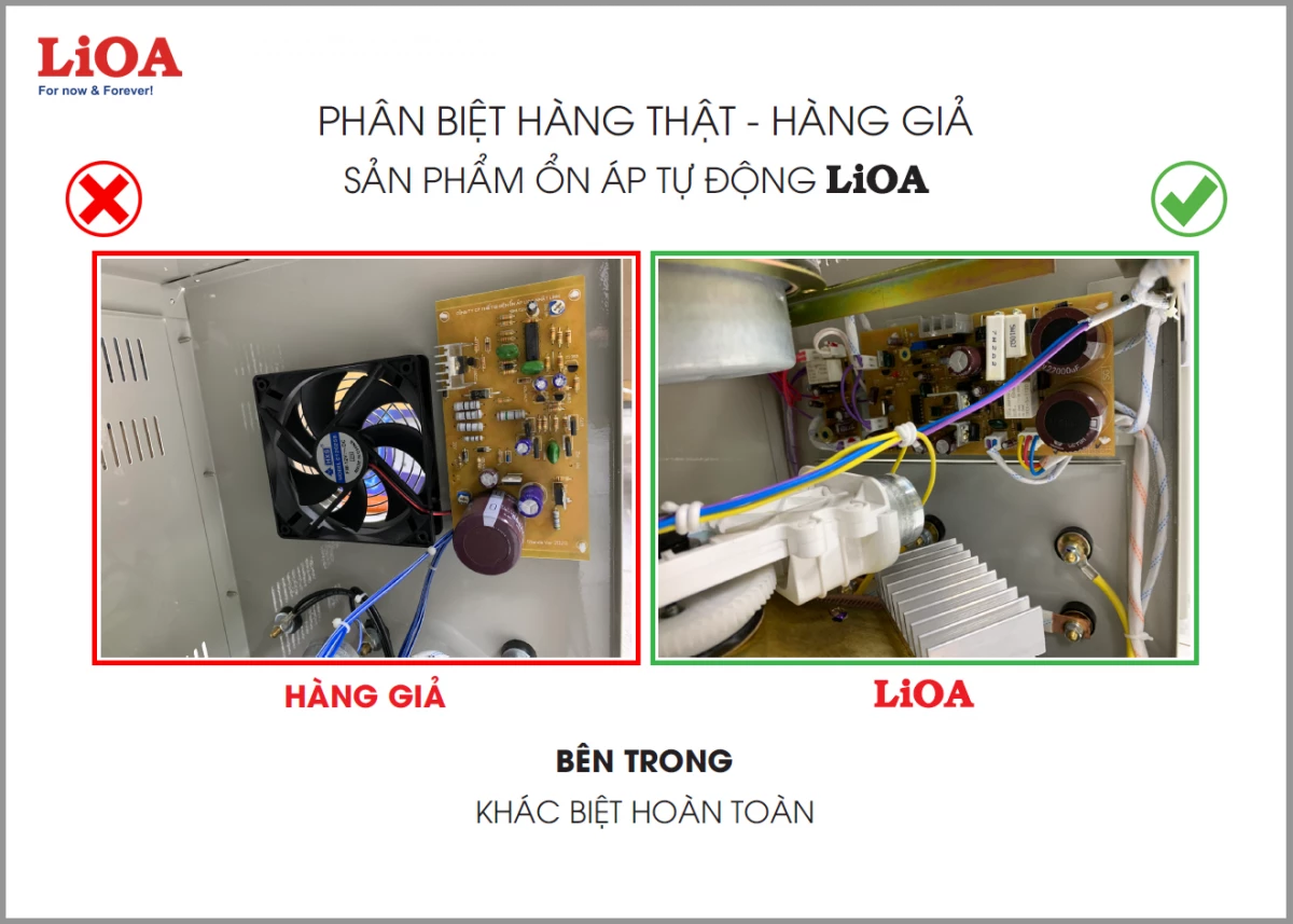 Phân biệt ổn áo LiOA – Hàng thật và hàng giả