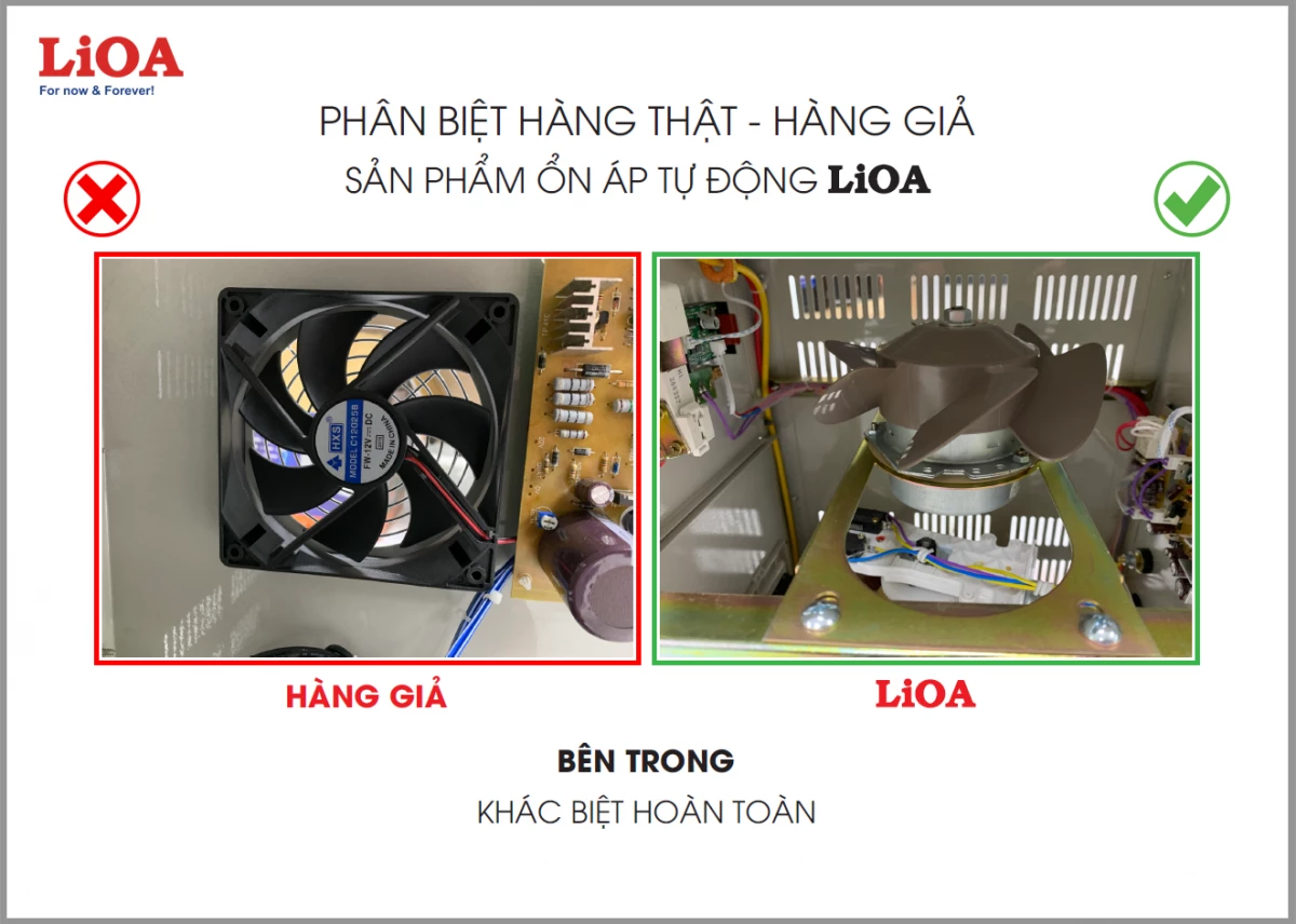 Phân biệt ổn áo LiOA – Hàng thật và hàng giả
