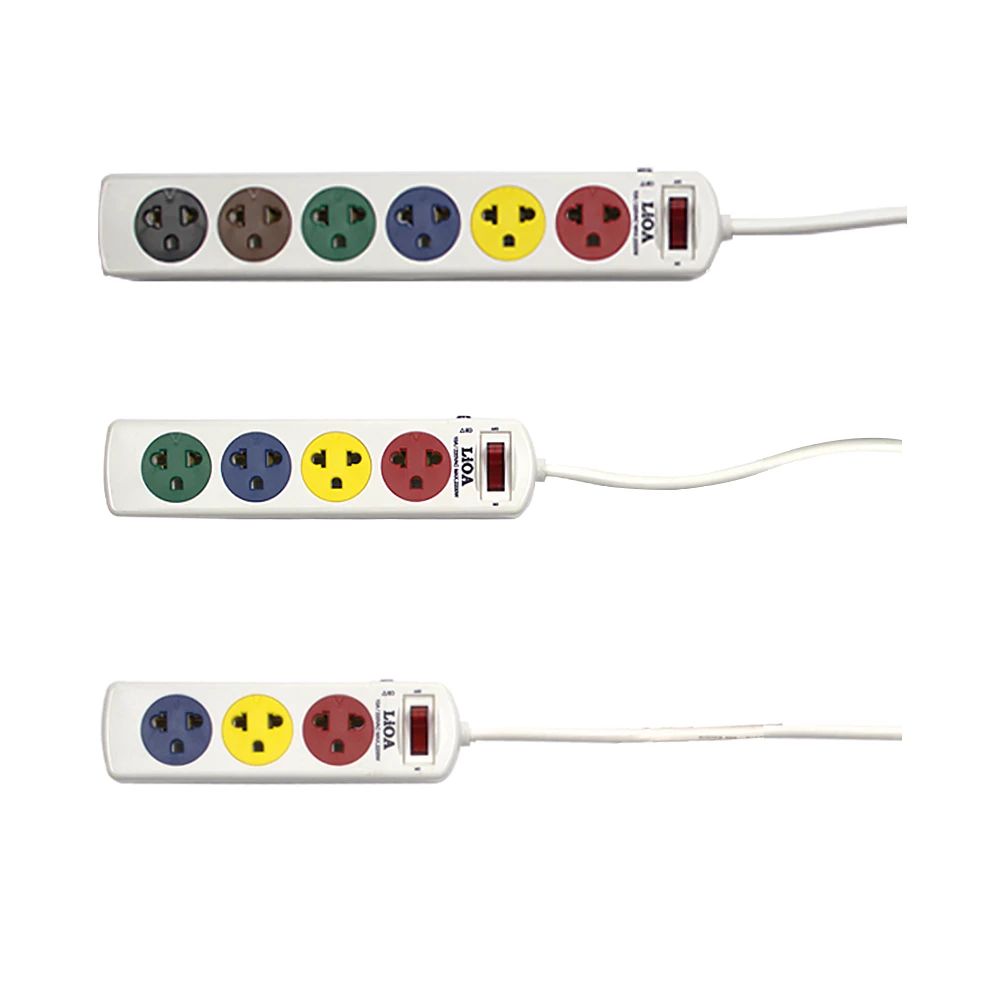 Ổ Cắm Kéo Dài Thông Dụng Thế Hệ Mới Loại Có Công Tắc, Chống Quá Tải Bằng CB Công Suất Tối Đa 10A 220VAC MAX 2200W - Mã 3SNW/3SND, 4SNW/4SND, 6SNW/6SND