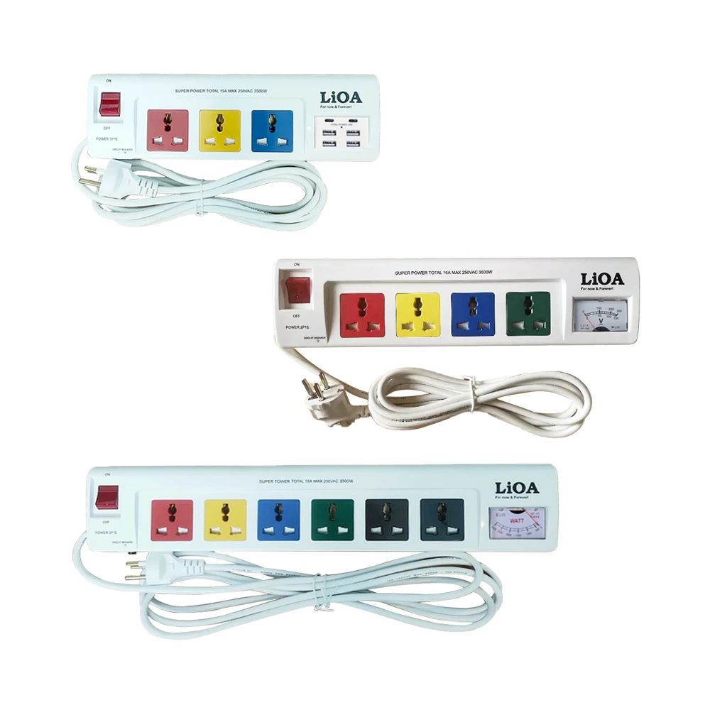 Ổ Cắm Kéo Dài Trung Tâm Thế Hệ Mới Công Suất 15A Max 250VAC 3500W - Mã 3OFSSU3-3, 3OFSSV3-3, 3OFSSW3-3, 4OFSSU3-3, 4OFSSV3-3, 4OFSSW3-3, 6OFSSU3-3, 6OFSSV3-3, 6OFSSW3-3