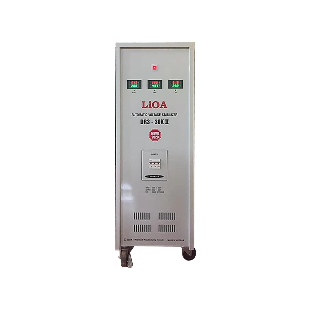 Ổn áp LiOA 3 pha DR3-30KII | Điện áp vào 160V–430V, ra 380/200V