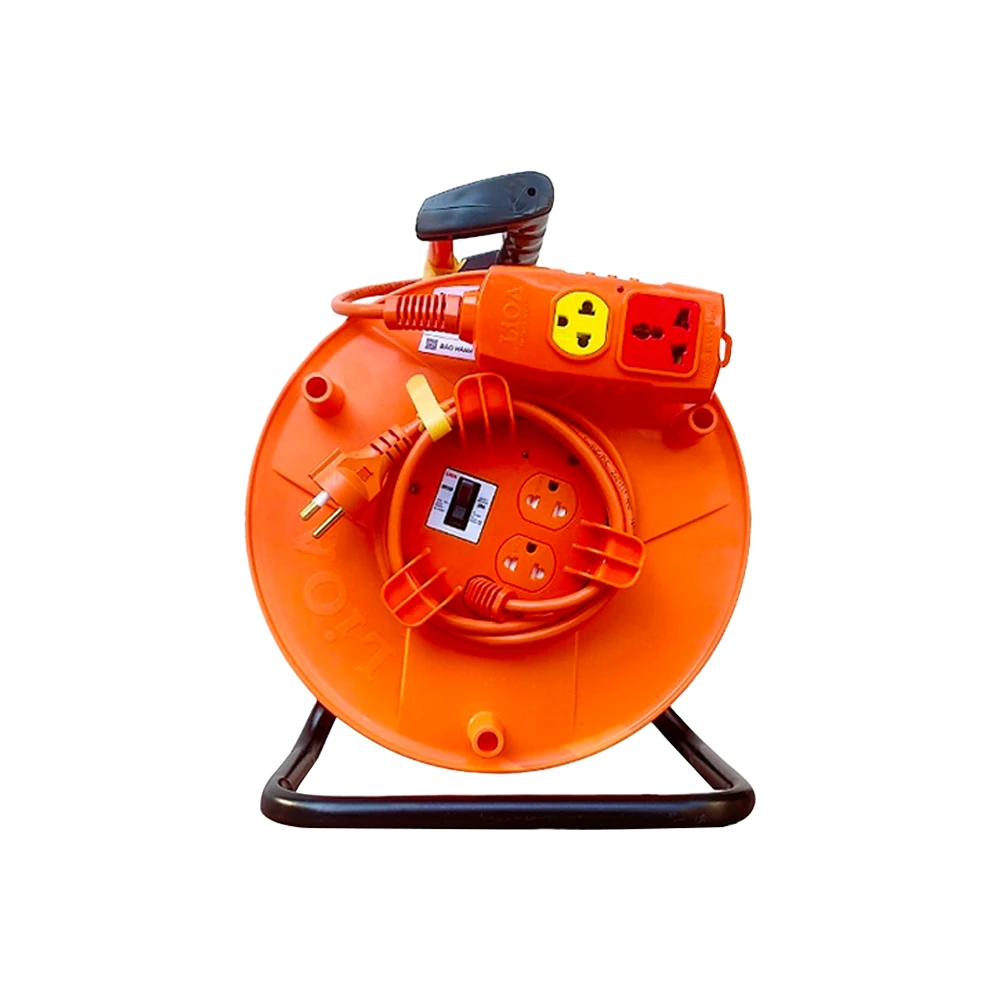 Ổ Cắm Kéo Dài Kết Hợp Chống Quá Tải Bằng CB Loại Chống Xoắn Dây - Mã HYBRIDX-30M-20A, HYBRIDX-50M-20A