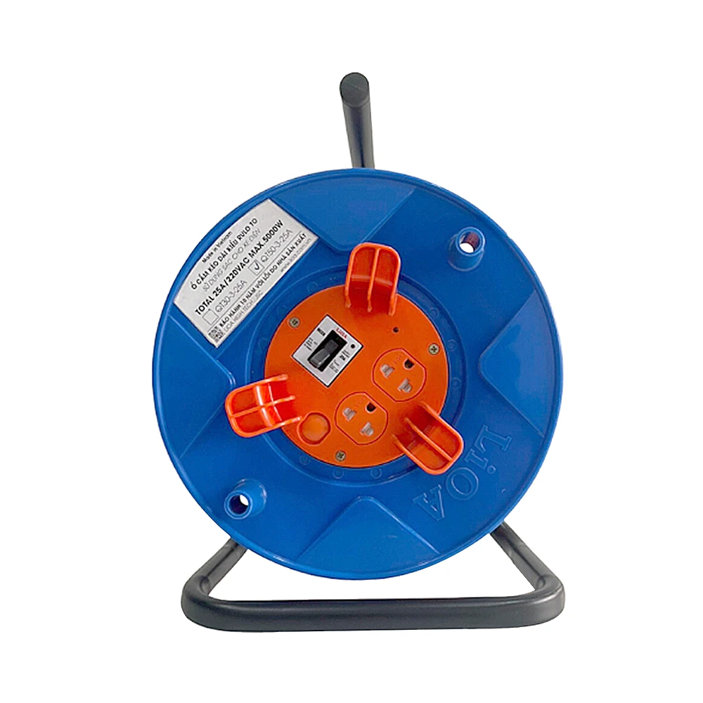 Ổ Cắm Kéo Dài Quay Tay Rulo Loại Quay Lớn Loại Phục Vụ Sạc Cho Xe Điện - Mã QT30-3-25A, QT50-3-25A