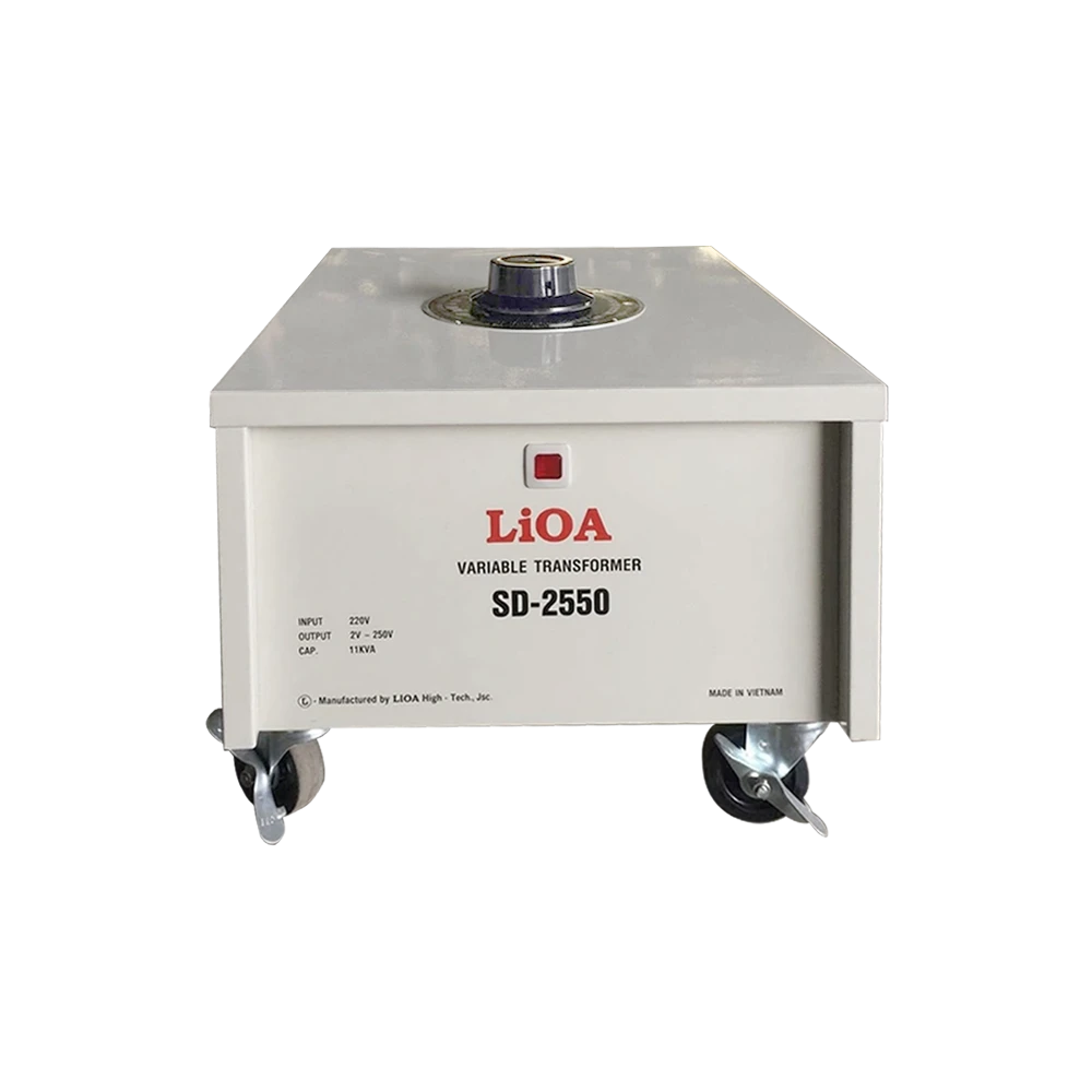 Biến Áp Vô Cấp LiOA mã SD-2550 50A 11kVA 11000VA. Điện Áp Vào 220V, Điện Áp Ra 2V-250V