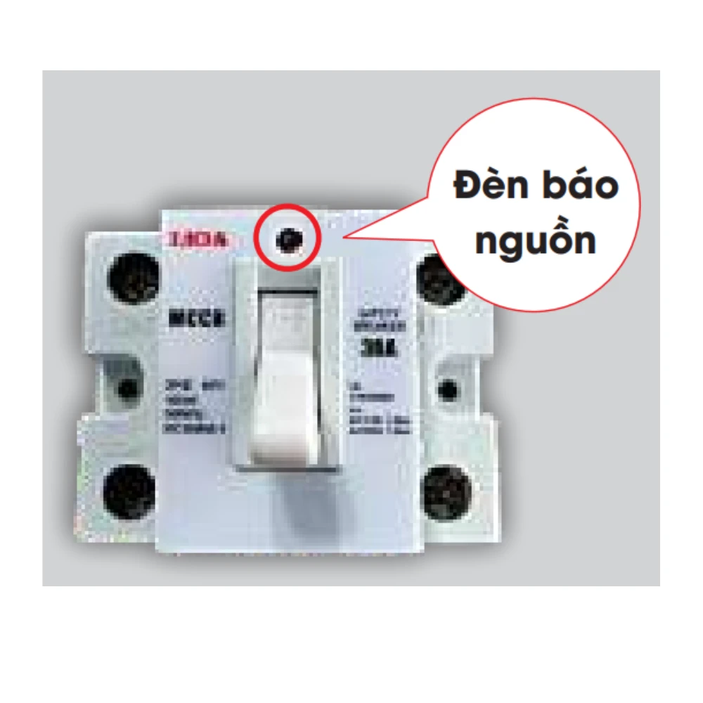 Cầu dao tự động an toàn (Aptomat) LiOA loại 1 tiếp điểm lắp ngang có đèn báo