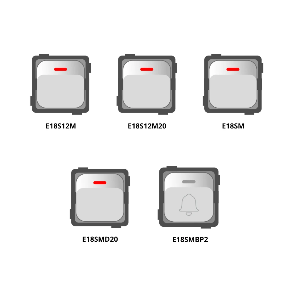 Công tắc vuông cho dòng E18S & V20 mã E18S12M / E18S12M20 / E18SM / E18SMD20 / E18SMBP2
