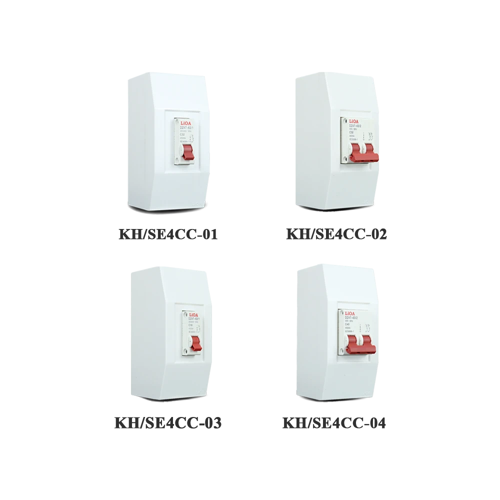 Aptomat MCB kèm mặt/hộp chứa lắp nổi LiOA dòng SE4CC