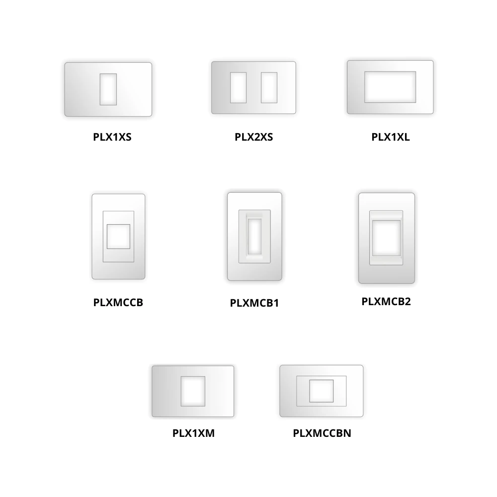 Ổ cắm công tắc thiết bị mặt chữ nhật dòng LX mã PLX1XS / PLX2XS / PLX1XL / PLX1XM / PLXMCB1 / PLXMCB2 / PLXMCCB / PLXMCCBN