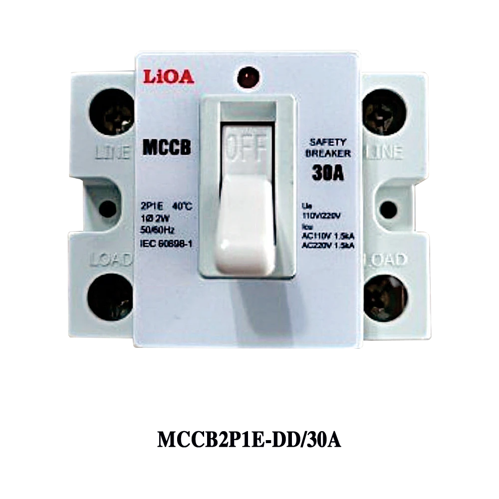Cầu dao tự động an toàn (Aptomat) LiOA loại 1 tiếp điểm lắp ngang có đèn báo