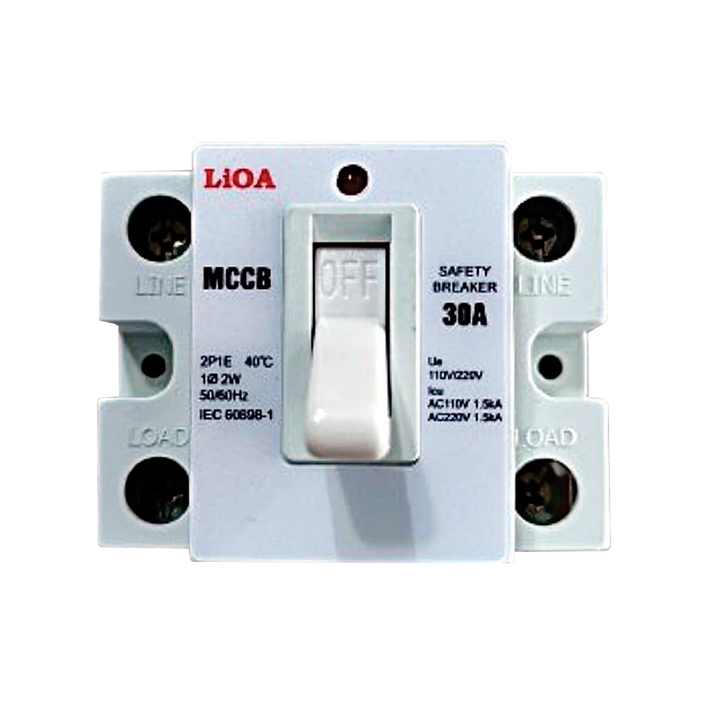 Cầu dao tự động an toàn (Aptomat) LiOA loại 1 tiếp điểm lắp ngang có đèn báo