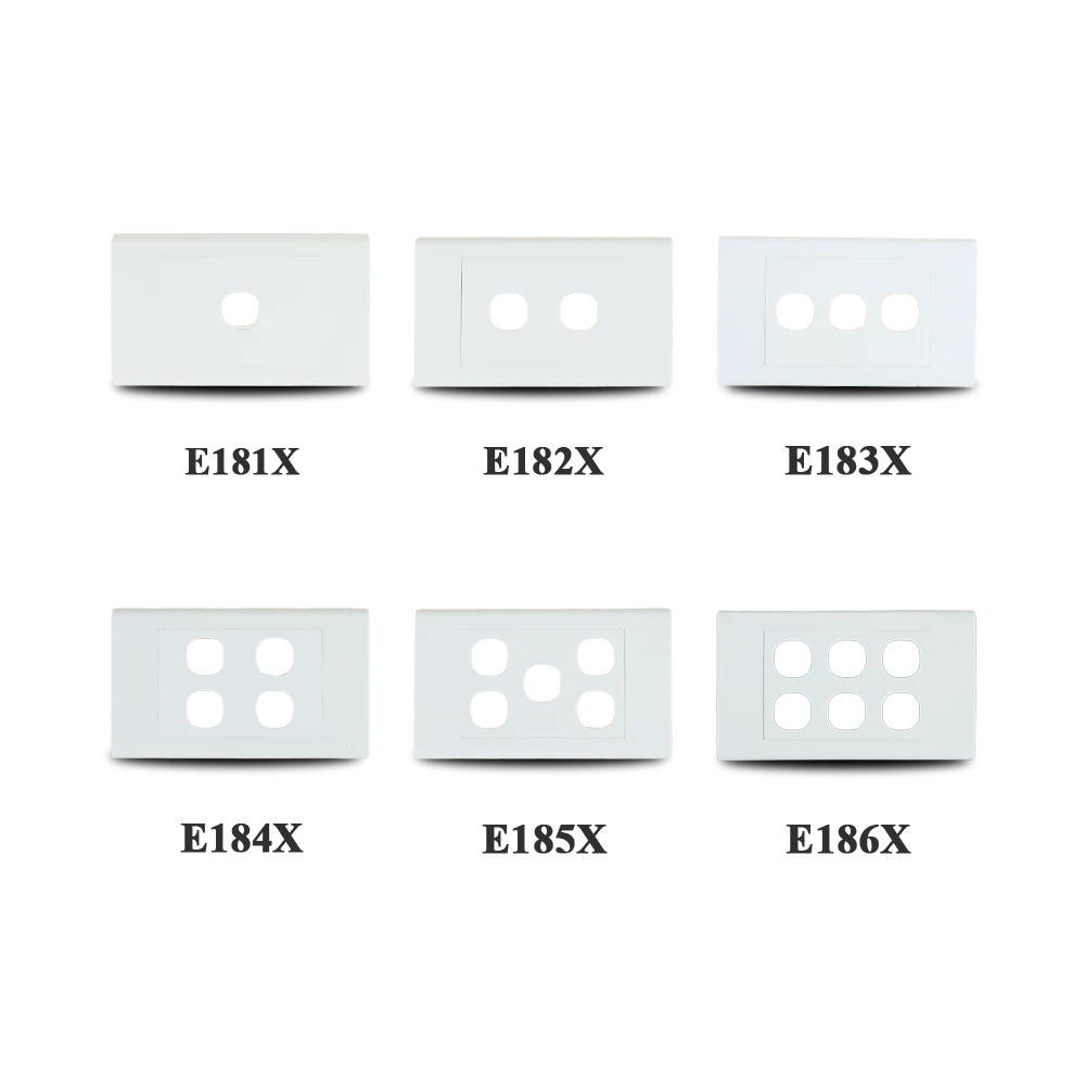 Mặt chữ nhật chứa công tắc cho dòng E18 mã E181X/ E182X/ E183X/ E184X/ E185X/ E186X