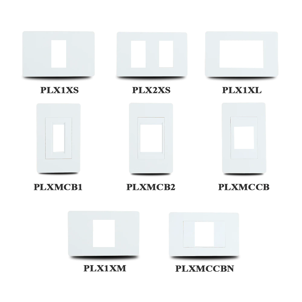 Ổ cắm công tắc thiết bị mặt chữ nhật dòng LX mã PLX1XS / PLX2XS / PLX1XL / PLX1XM / PLXMCB1 / PLXMCB2 / PLXMCCB / PLXMCCBN