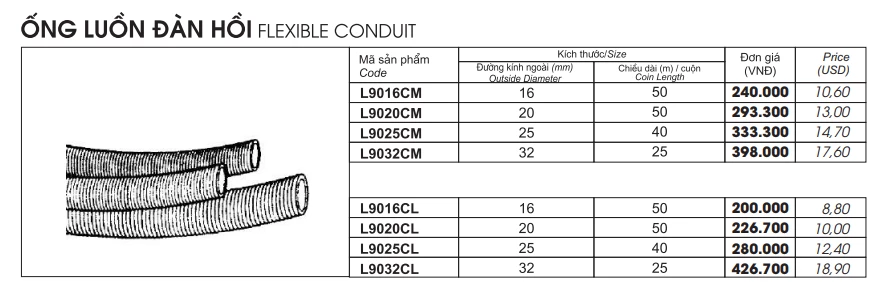 Ống luồn đàn hồi LiOA