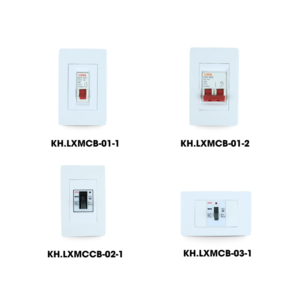Thiết bị điện có MCB và MCCB lắp sẵn dòng LX mã KH/LXMCB-01-1 / KH/LXMCB-01-2 / KH/LXMCCB-02-1 / KH/LXMCCB-03-1