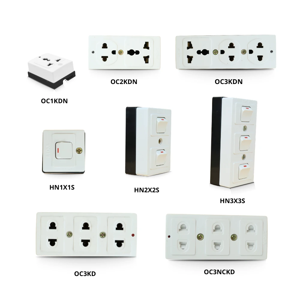 LiOA Surface Electrical Accessories model OC1KDN/ OC2KDN/ OC3KDN/ OC3KD/ OC3NCKD/ HN1X1S/ HN2X2S/ HN3X3S