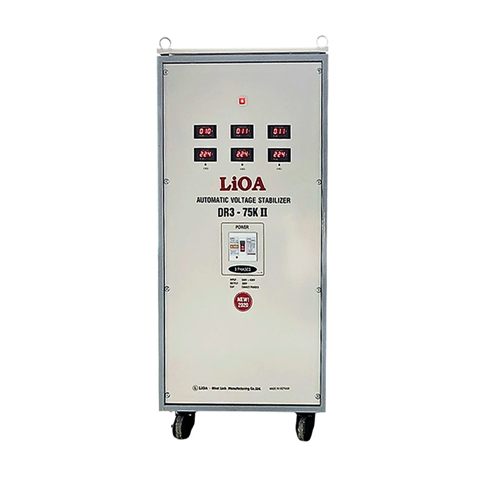 Ổn áp LiOA 3 pha DR3-75KII | Điện áp vào 160V–430V, ra 380/200V