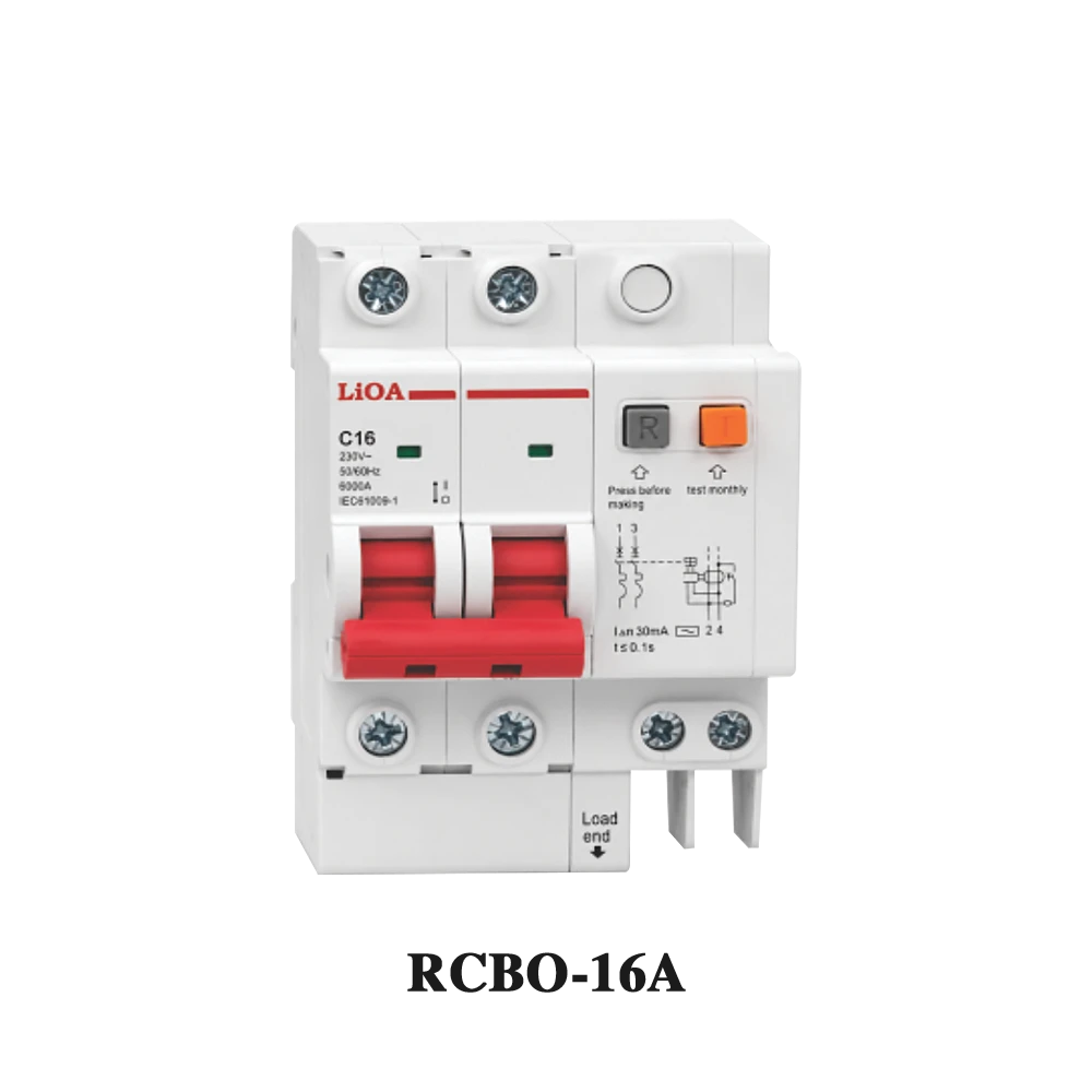Cầu dao chống dòng rò tích hợp bảo vệ quá tải LiOA - Loại 2 cực - Mã RCBO